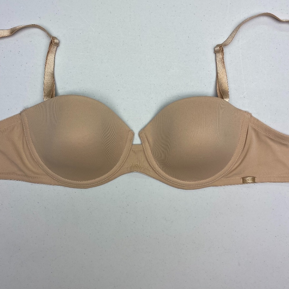 LS TAN Lightly Lined Multi-way Strapped/ Strapless, 36B. *P1043